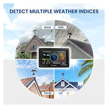 JDXQBLD Weather Stations with Outdoor Sensor Wireless, Weather Station Wireless Indoor Outdoor Sensor Wind Rain Gauge Thermometer Hygrometer Digital Barometer Forecast,Weather Station