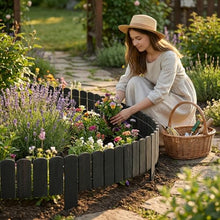 Creative Home Log Wooden Fixed Border Fence, Natural Flexible Picket Log