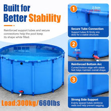 24 32 40in 4ft Deep Pool Above Ground with Frame & Drain Outlet, Easy Setup PVC Structure for Stable Water Holding, Backyard & Farm Use, Fish Pond for Backyard Koi(7.9x2.6ft-956 gal)