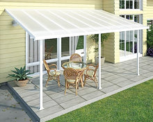 Palram - Canopia Feria 10' x 18' Patio Cover Canopy Awning, White/White