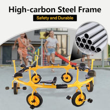 Amzealot Toddler Tricycle 360° Spin 6-Seater Yellow