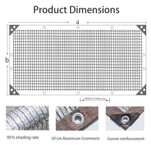 LCPEHGF 31' x 55' Aluminum Sun Shade Sail Rectangle Canopy Fabric Cloth Screen, Water and Air Permeable & UV Resistant, Heavy Duty, Carport Patio Outdoor - (We Customize Size)