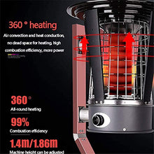 AIZYR Patio Gas Heater, 6kw Free Standing Heater Height Adjustable Stand 2 Heat Settings for Home/Outdoor/Courtyard/Garden,Natural Gas