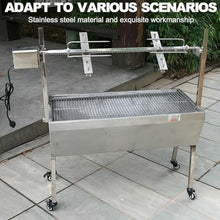 TT-YEL Stainless Steel Electric Barbecue Grill, Multi-Functional Whole Lamb Grill, with Windshield and Barbecue Fork, Can Be Used by 10-15 People, Large Capacity Barbecue Grill