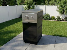 NewAge Products Performance Series Outdoor Kitchen 12,000 BTU Natural Gas Side Burner with Black Aluminum Cabinet with Pulse Ignition
