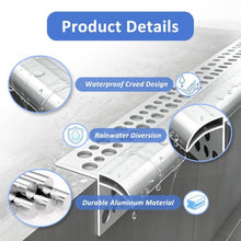 ERRULAN Aluminum Roof Drip Edge Flashing, Cuttable Rain Diverter