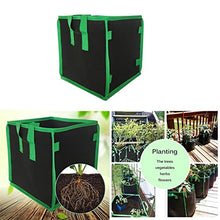 2pcs Square Potato Grow Bag Nursery Tomato Plant DIY Potato Planting Bucket Felt Grow Flower Fabric Grow Pot Non-Woven Seedling Bag (Size : 7 Gallon) (3 Gallon)