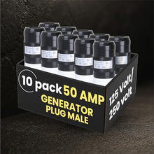 Shopcorp 50A Twist Lock RV Plug - 50 Amp RV Extension, Generator Cord, RV Power Cord 50 Amp,125/250V CS6365, Twist Lock Adapter, High Voltage Generator - 12500 Watts 3 Pole 4 Wire | 10 Pack