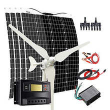 Giosolar 580W Solar Panel Wind Turbine Kit: 100W Wind Turbine Generator + 4pcs 120W Flexible Solar Panel + Wind Controller + Solar Charge Regulator + Cables