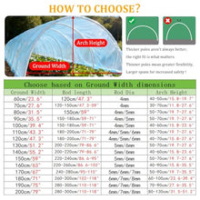JCWGLY Garden Hoops 100pcs Greenhouse Hoops for Grow Tunnel - Tall Fiberglass Garden Hoops for Raised Beds, Row Cover, Plant Support and Garden Netting(6mm-240cm/95in)
