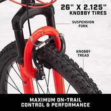 Mongoose Status 2.2 Mountain Bike 26-Inch Wheels 21-Speed Shifters Aluminum Frame Front Suspension Black/Red