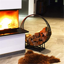 Firewood Storage Rack Firewood Rack Round Log Cradle Stacking Log Hoop Firewood Rack Fireplace Wood Storage Holder Indoor/Outdoor for Outdoors (Color : Black, Size : 80X90X25cm) (Black 80X90X25cm)