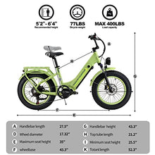YinZhiBoo Electric Bike for Adults 750W BAFANG Motor Ebike Green