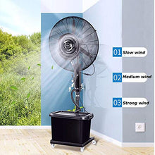 GAZOGJ 26" Misting Fan Metal Oscillating Commercial High-Velocity Outdoor indoor Mist Fan Black Industrial Cool,Black,copper-26-260W