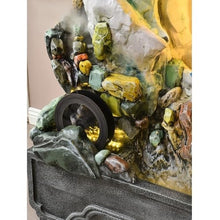 Floor Water Fountain Rockery, Flowing Water Landscape Circular Ornaments Feng Shui Wheels, Wealth Attracting Fountains Light Luxury Living Rooms Floor Decorations Water Fountain Garden Waterfall