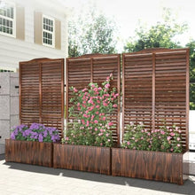 Outdoor Privacy Screen Planter with Trellis, Vertical Plant Support Stand, Thickened, Stable Structure, Suitable for Patios and Courtyards