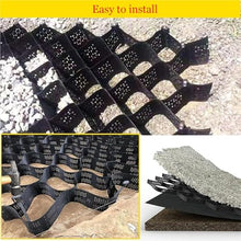 2 in Depth Hillside Slope Grid Erosion Control, Scalable, Polyethylene Permeable Geogrid Mesh, Dirt Storage Locker, Easy Cut, Tensile Strength Gravel Ground Grid for Driveway, Patio(6x7m/20x23ft)
