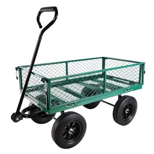 Garden Dump Cart Outdoor Detachable Utility Wagon Wheelbarrow with Wheel Solid, for Outdoor Yard Lawn