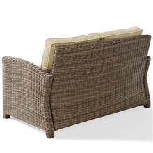 Afuera Living 4 Piece Wicker Patio Sofa Set, Durable Steel Frame, Brown and Sand Finish, UV and Weather Resistant Cushions, Includes Loveseat, Arm Chairs, Coffee Table, Modular Outdoor Furniture