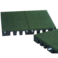 KIDWISE PlayFall Playground Safety Surfacing Green 40 Tiles Pallet 2'x2' Rubber 160 sq. ft. 1.75" Thickness
