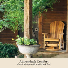 TITAN GREAT OUTDOORS Ash & Ember Savannah Grade A Teak Adirondack Glider Swivel Chair, Kiln-Dried and Hand-Sanded Teak Wood, Weather-Resistant Outdoor Chair
