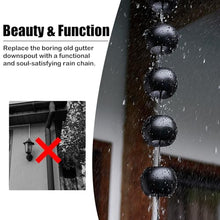 GVBNOTT Stainless Steel Rain Chain Gutter Hanging Outdoor Decor for Downspout Replacement Elegant Water Flow Solution，Style 1 2.4M (8Ft)