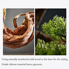 YXIANG56Q Fake Plants 28'' Artificial Plants, Chinese Style Welcome Pine Tree Indoor Potted Bonsai Plant Simulation Green Plant Decoration Home Office Living Room Porch Bonsai Tree