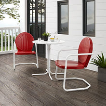 Crosley Furniture Griffith Retro Metal Outdoor 3-Piece Outdoor Bistro Set