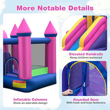 BOUNTECH Inflatable Bounce House with Slide & Ball Pit Pink/Blue/Yellow/Purple