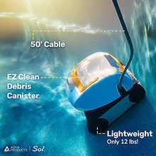 Aqua Products Sol Robotic Pool Cleaner for Inground Pools up to 36ft Multi-Colored