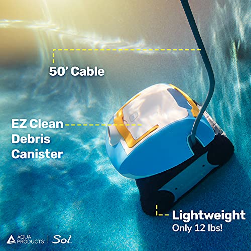 Aqua Products Sol Robotic Pool Cleaner for Inground Pools up to 36ft Multi-Colored