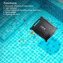 WZUOPG Pool Cleaning Robot Dual Solar Rechargeable Way, Wireless Robot Swimming Cleaner, Skimmer Pool Solo Robot Pool Skimmer
