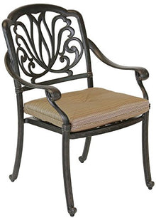 theWorldofpatio Elizabeth Cast Aluminum 9-Piece Dining Set 44"x84" Antique Bronze