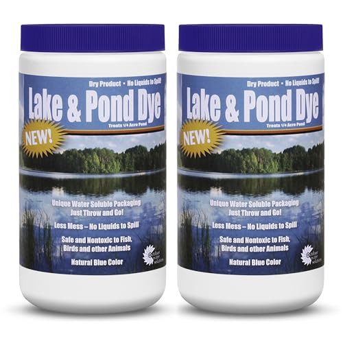 Outdoor Water Solutions Pond Dye Packs – Pond & Lake Water Blue Colorant Treatment, Blocks Sunlight & Improves Natural Beauty, Easy & Mess-Free Packets, Safe for Fish & Livestock, 72 Soluble Packets