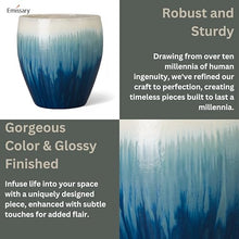 Emissary - Ossal Planter, Blue Snow 18.5x18.5x19 H