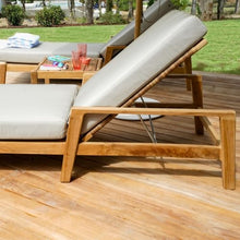 Alveare Home Sao Paulo Teak Outdoor Chaise Lounger Grey