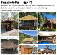 WLCGYD Synthetic Thatched Roofing for Tiki Hut, Palapa Straw Roof Panels Hats 20" X 10 Inch Grass Blinds Fireproof, 2-30 PCS Umbrella Cover/Caps for Gazebo Canopy Cottage Pergola(24pc)
