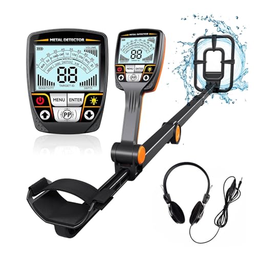 UYCVT Metal Detector, Foldable Professional Metal Detector Tx-640 with Waterproof Search Coil for Adults High Accuracy Gold Detector-TX-640H-Y