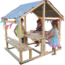 Funphix Kids Klubhouse Wooden Playhouse with Table & Benches
