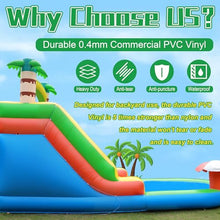 HXDOGSP Inflatable Water Slide Commercial Grade: Water Bounce House for Adults and Teenagers - Big Pool, Premium PVC, Wet & Dry, Blower Included - for Backyard Outdoor Birthday Party, Cocoanut Style