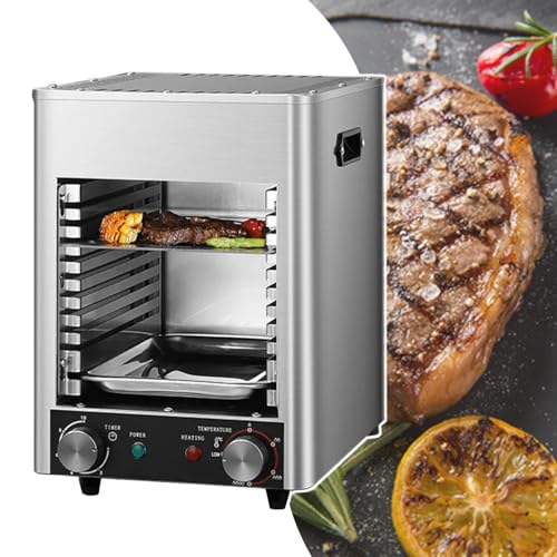 XYWGBMS Stainless Steel Steak Oven, Portable BBQ Steak Broiler,800 Degree Tabletop Steak Cooker Machine,220V,110V