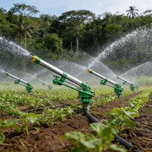 YXINHONGYUE Large Area Agricultural Irrigation Spray Gun 360° Rotary Spray Garden Irrigation Impact Sprinkler Equipped with 8 Nozzles for Farmland and Orchard