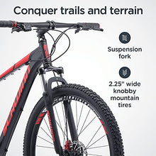 Schwinn Bonafide Mountain Bike Front Suspension 24-Speed 29-Inch Wheels 17-Inch Aluminum Frame Matte Black/Red