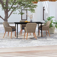 DYRJDJWIDHW Clearance Outdoor Furniture Sets,muebles para patios exteriores,5 Piece Patio Dining Set with Cushions BrownSuitable for Patio, Garden, Gazebo Low
