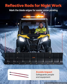 VEVOR Snow Plow Kit 43 in/72 in Width Adjustable Universal Plow Attachment