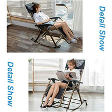 LHDDAGQAX Zero Gravity Chair Rocking Chair Outdoor Garden Relax Comfortable for Adults | Folding Sun Lounger Chair Deck Chair Recliner Chair with Cushion Patio Porch Garden Lawn Camping Chaise Lounge