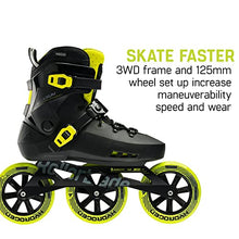 Rollerblade Maxxum 125 Skates Black/Lime 9/9.5