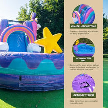 XJUMP Unicorn Bounce House Water Slide Combo Multicolor