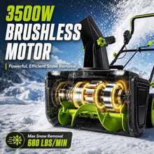 Electric Snow Blower Cordless, 20-Inch Path, Foldable Handle fourbatteries