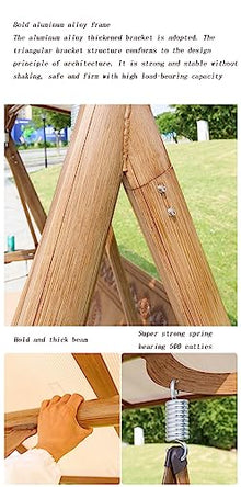 uhyOHF Outdoor Garden Swing Solar Rocking Chair Hammock Porch Swing Garden Swing Chair Canopy Swing Suitable for Garden Pool Side (A